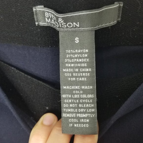 89th & Madison Blue Straight Legged Dress Pants Trouser Business Casual Pull-On - Picture 2 of 7